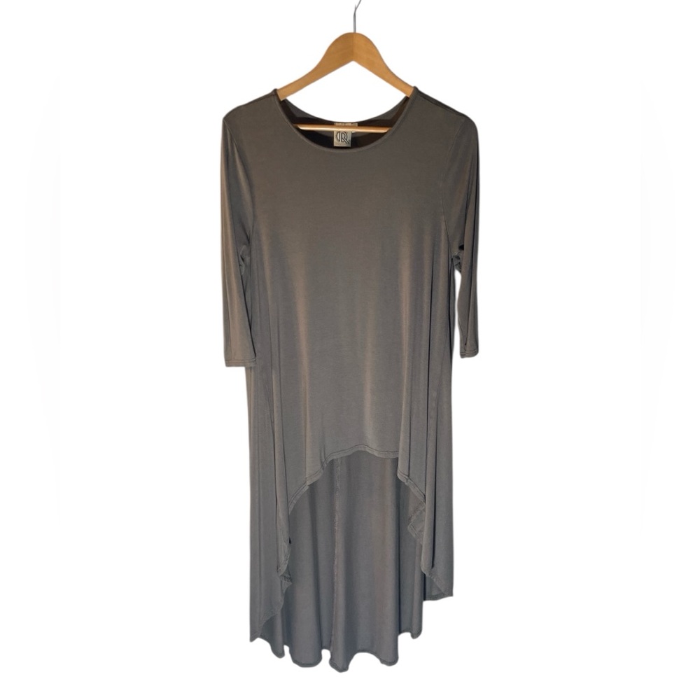 H3- Fashion Apparel & Accessories Gray High-Low Dress